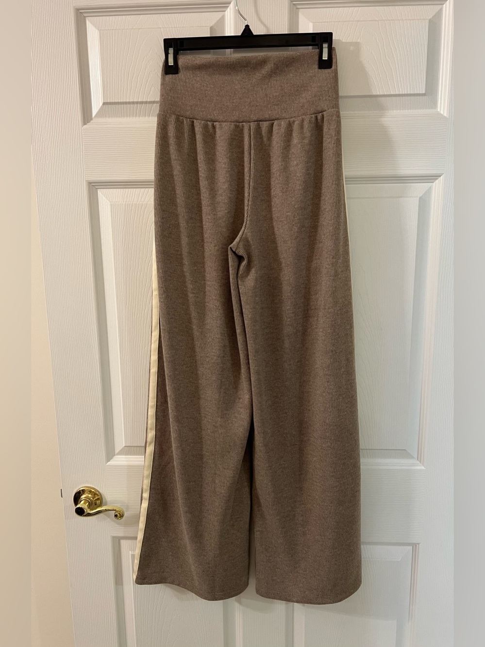 Halara Ribbed High-Waisted Wide-Leg Drawstring Pants NWOT - Picture 7 of 11